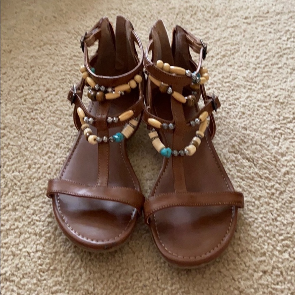 Boho beaded sandals